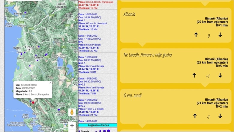 Ndihen lëkundje tërmeti në Borsh dhe Himarë, me magnitudë 3.8