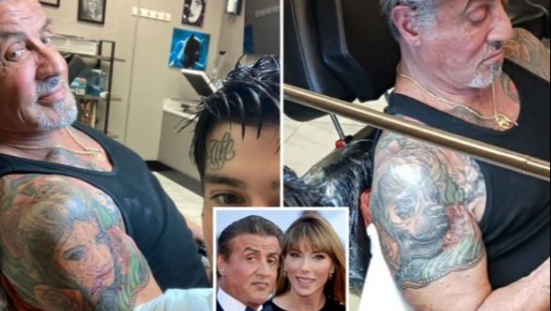 Nga portreti i gruas në fytyrën e një qeni, Sylvester Stallone shndërron tatuazhin në krah