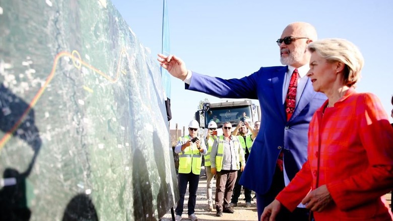 Hekurudha e re Tiranë-Rinas-Durrës, Von der Leyen: Kur të përfundojë do vizitojë për herë të parë bregdetin tuaj! Rama: Më shumë zgjatën procedurat se ndërtimi