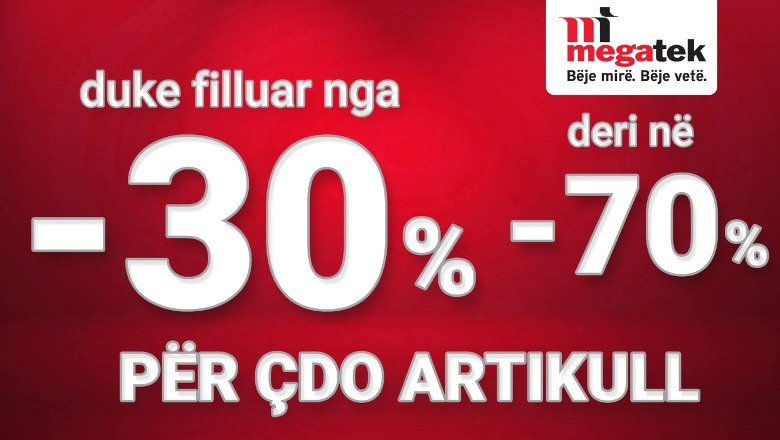 13 vjetori i Megatek: Gjithçka 30-70% ULJE