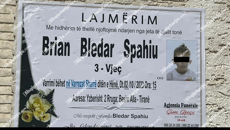 Ky është Brian Spahiu, 3 vjeçari i cili humbi jetën pas ndërhyrjes kirurgjikale dentare