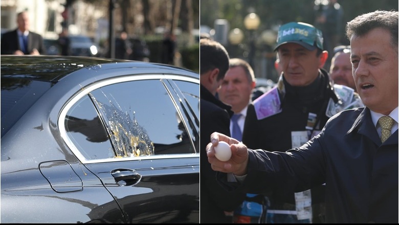 FOTO/ Flamur Noka s'mbahet! Pas miellit godet me vezë makinën e Ballës dhe Gjonçajt! Bashën e quan 'tradhëtar'