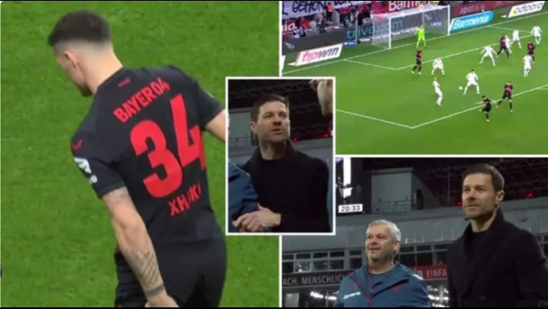 Granit Xhaka i ‘mashtroi’ të gjithë tifozët me festimin që bëri pas golit, reagimi i Xabi Alonsos bëhet viral