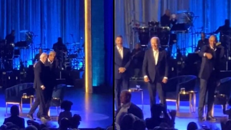 Biden e bën sërish! “Ngrin” në skenë, Barack Obama e tërheq për krahu (VIDEO)