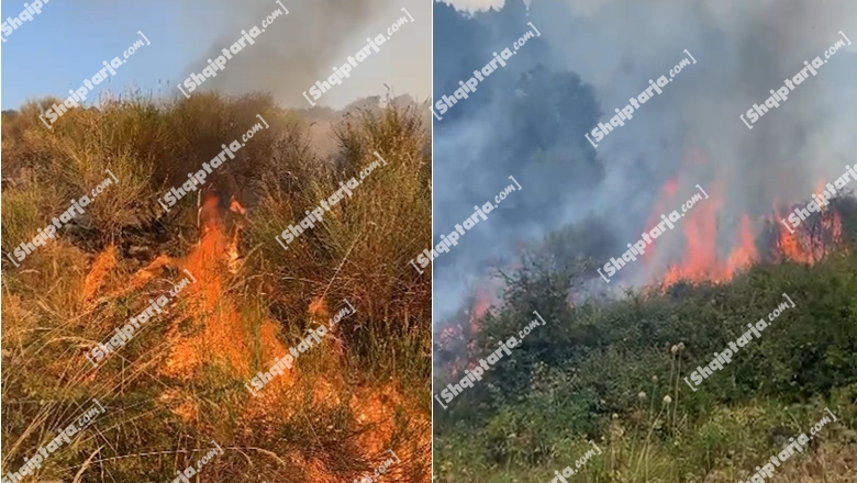 Aktivizohet zjarri në zonën e Dropullit, flakët rrezikojnë banesat