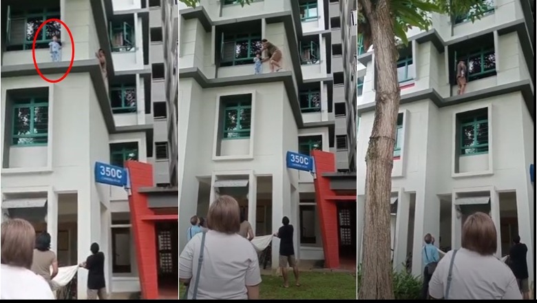 VIDEO/ Singapor, i riu kthehet në hero, shpëtoi 3 vjeçaren që rrezikoi të binte nga kati i tretë