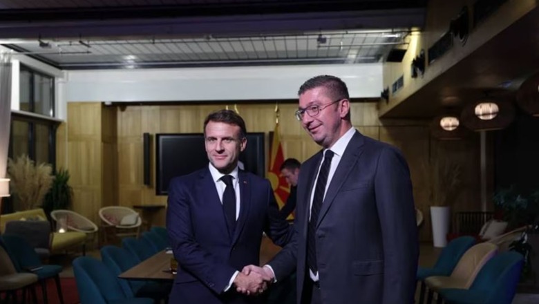 Pas takimit me Macron, Mickoski shprehet optimist për integrimin evropian të Maqedonisë së Veriut