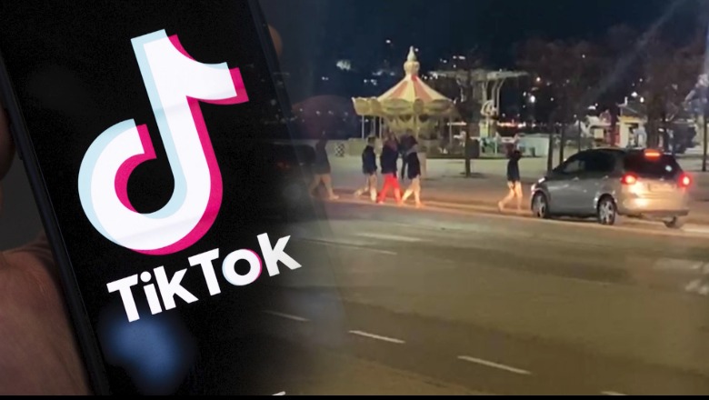 Të miturit në Vlorë mes makinave në rrugë për një sfidë Tik-Toku (VIDEO)